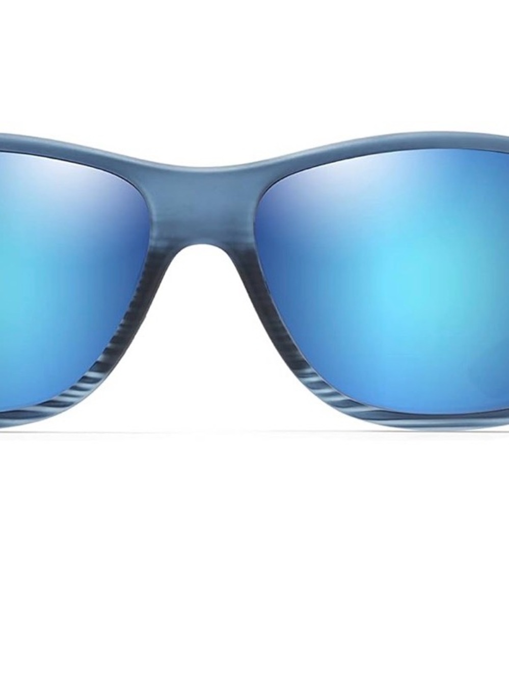 Maui Jim KAIWI CHANNEL Polarized Wrap Sunglasses Blue Black w/Blue Hawaii Lenses - Picture 7 of 15